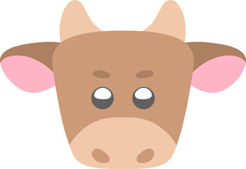 Fototapeta premium Ox Head Zodiac Character Illustration