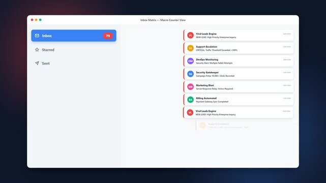 Email Notification System Dashboard Interface