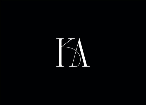 KA creative initial logo design and letter logo design 