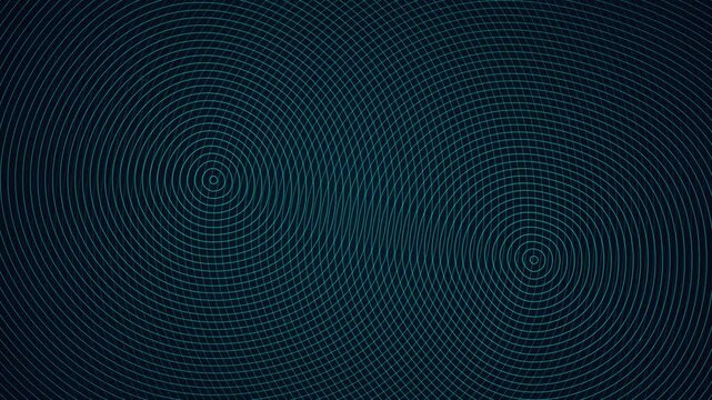 Premium seamless looping Horizontal motion graphics. Features a highly technical, abstract topographical contour map (elevation lines) rapidly rippling outward and oscillating organic.