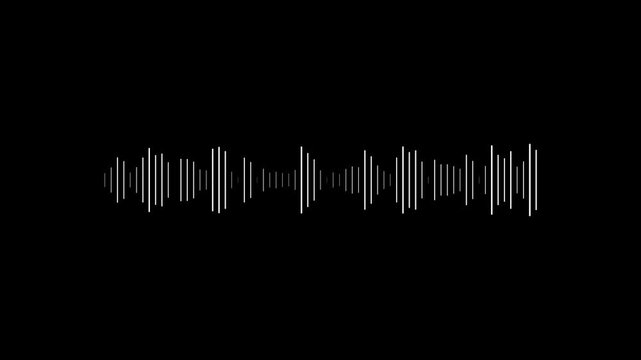 Sound wave pattern on black background audio visualizer waveform animation music audio waveform music waveform and motion graphic animation.