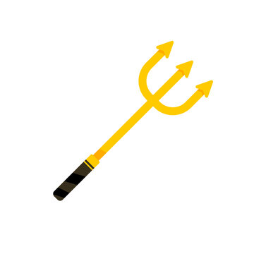 Golden trident -  vector icon