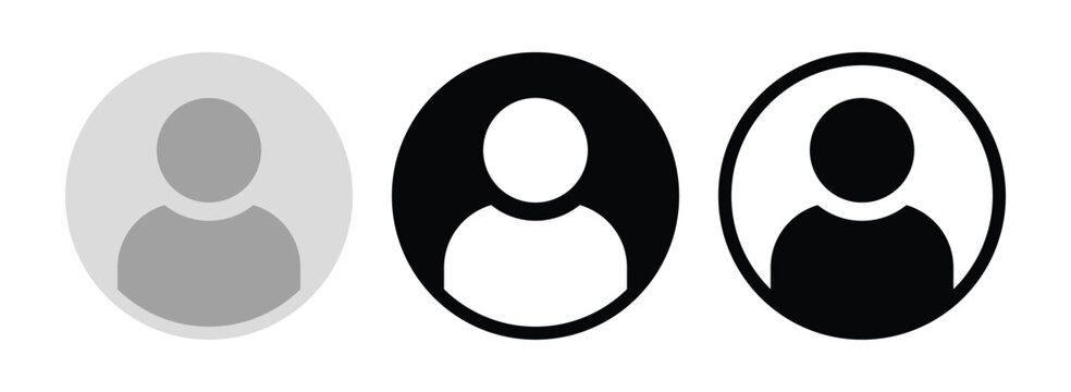 Avatar account icon vector with default social media profile photo symbol for user interface and application design.