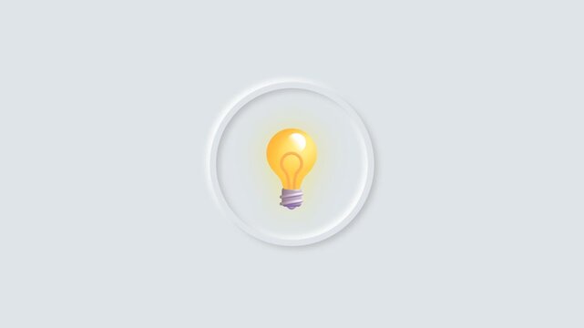 Lightbulb icons glowing on white buttons in a grid layout