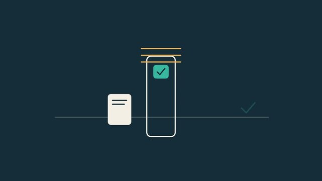 Release gate animation opening barrier upon compliance validation