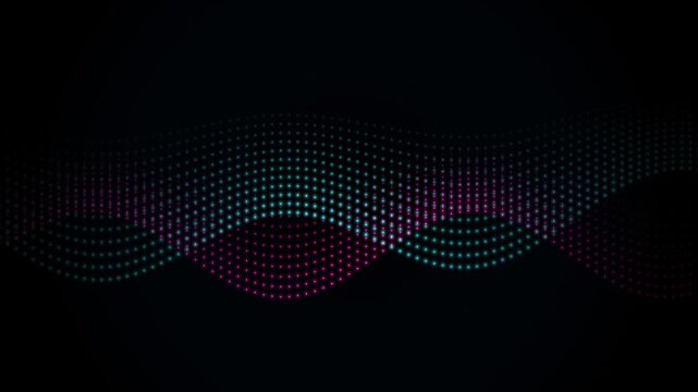 Cybernetic dotted wave seamless loop graphic for tech marketing and digital design