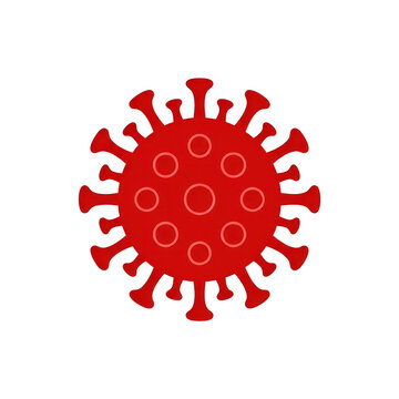 Red Coronavirus Virus Particle Isolated