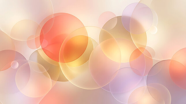 Overlapping translucent circles graphic element with soft pastel