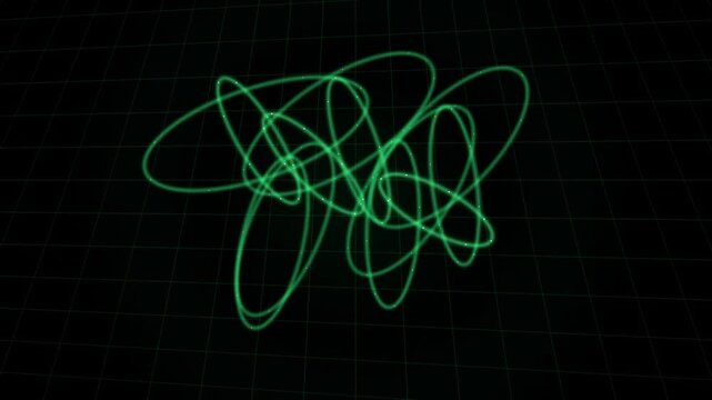 Abstract neon toroidal undulation seamless graphic element for modern digital design