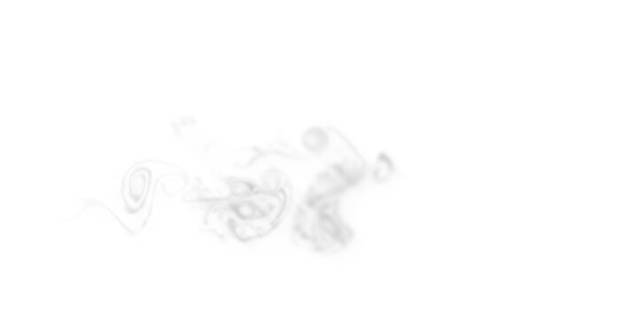 Realistic grey cloud isolated on transparent background. Soft smoke or fog vector element for design overlays