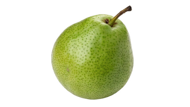 Whole fresh green pear ripe sweet juicy fruit harvest mockup isolated on transparent background