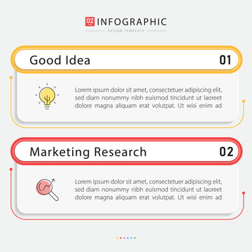 Comparison Infographic Design Template, Comparison between companies and products and services, Business presentation concept with 2 options, To do list or planning icon, vector illustration.
