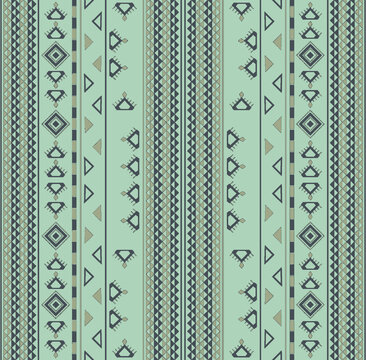 Boho style tribal geometric seamless pattern