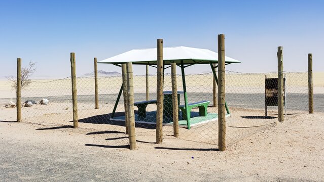 Rest area, country road, Namibia