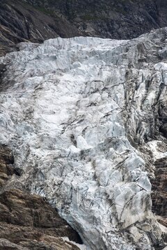 Glacier tongue, mountain landscape, Grindelwald-Fiescherfirn glacier, Bernese Alps, Bernese Oberland, Switzerland