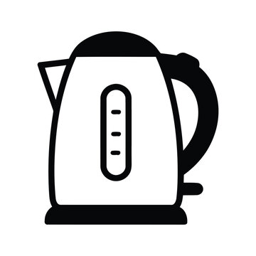 electric kettle on white background