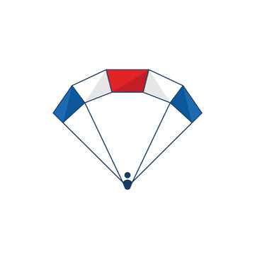Geometric Diamond Parachute Logo