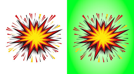 Comic book explosion star speech bubble © SP Creative Lens