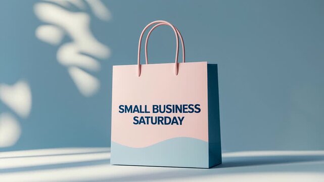 Banner poster card Small Business Saturday holiday local shopping market advertisement AI Generative