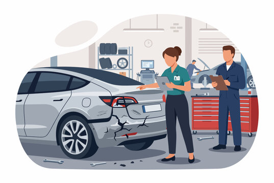 Car Accident Insurance Investigation and Repair Assessment