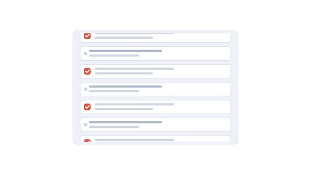 Animated Task Checklist with Toggling Checkboxes