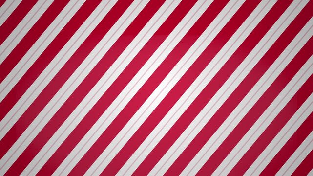 Red white candy cane stripes background, red geometric pattern backdrop, seamless 4K loop