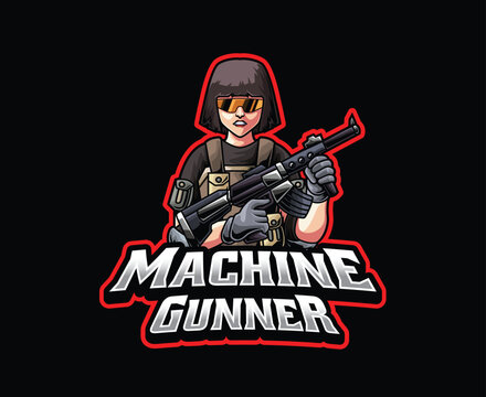 Female Machine Gunner Mascot