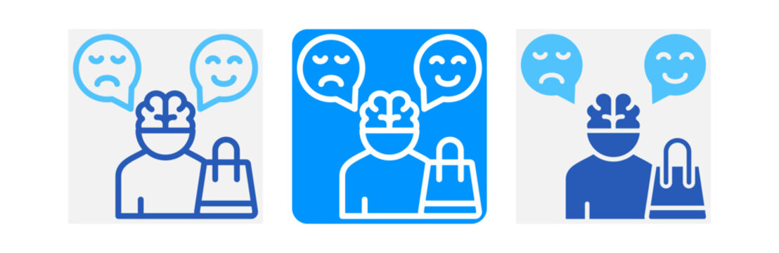Consumer Behavior Icon In Two Colors Style Collection 