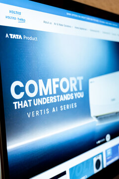 Mexico city, mexico, 05 26 2026, voltas website displaying comfort concept for ai series