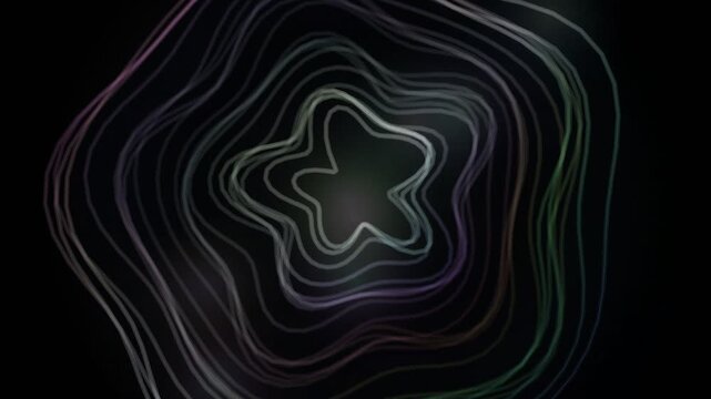 Abstract prismatic oil slick fluid chrome lines moving in seamless
