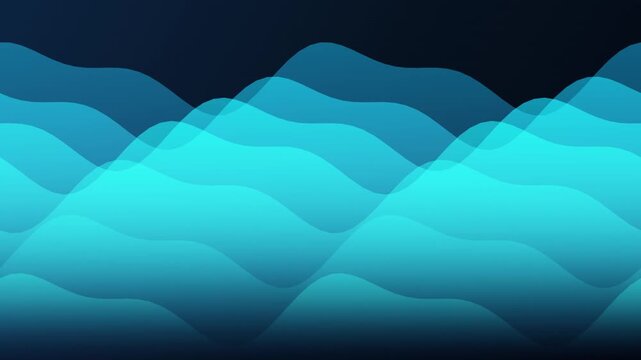 Abstract flowing blue waves motion background dynamic liquid animation for digital interface.