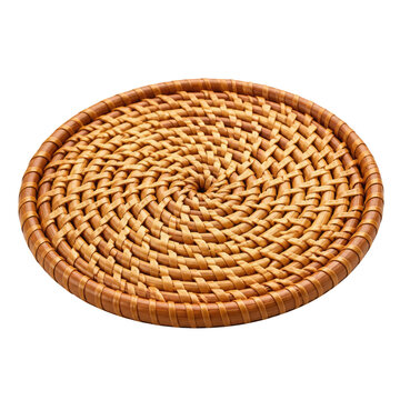 Woven Straw Placemat with Intricate Braided Design