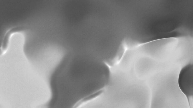 Abstract silver liquid chrome wave background. Metallic fluid distortion motion loop. Futuristic grey silky smoke flow texture.