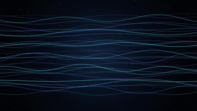 Since this is a sleek, abstract motion background, the title should emphasize the "glowing," "flowing," and "tech" nature of the blue/teal lines.
