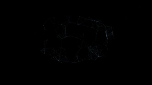Abstract Blue Plexus Network Digital Technology Motion Graphic Loop