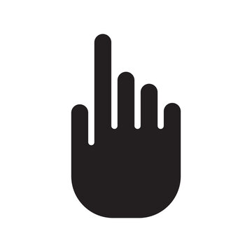 Single finger tap touch gesture icon vector