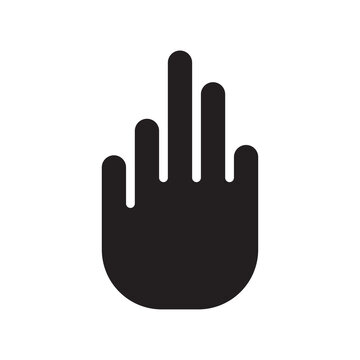 Two finger touch gesture icon for interface