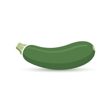 Green zucchini vector illustration isolated on white background
