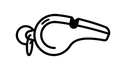 Obraz premium Whistle used by a sports referee serves as an essential tool for signaling fouls and managing game flow on the field.