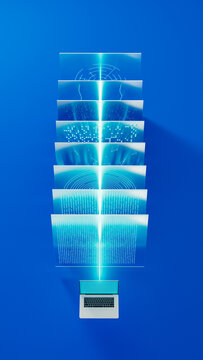 Vertical Data Flow Through Layered Glass Interfaces