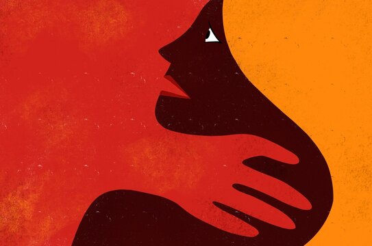 A Woman being strangled