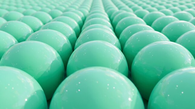 Green spheres in endless grid pattern