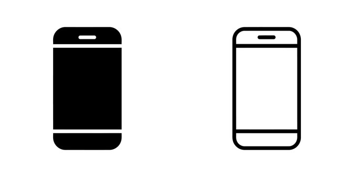 Modern touch screen smartphone vector icons on a gray grid background.