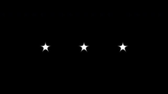 Shine twinkle magic, twinkling stars animation, star twinkling for festive holiday event, glowing twinkling glitter sparkle on black background, retro doodle cartoon vector style, 4k