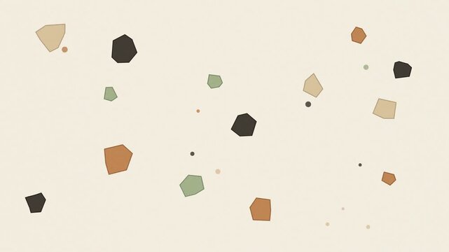 Terrazzo stone chips drifting slowly in a seamless elegant pattern loop animation