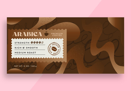 Premium Coffee Packaging Label Design Layout