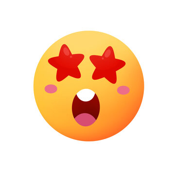 Starstruck Star Eyes Excitement Emoji Icon