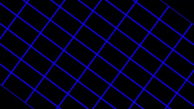 Blue color rectangle rotating grid abstract design display wallpaper and display background on black background.4k video