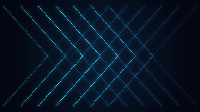 Abstract geometric pattern with glowing blue lines on transparent background