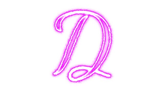 Elegant Black Script Letter D with Refined Calligraphic Flourish on Transparent Background